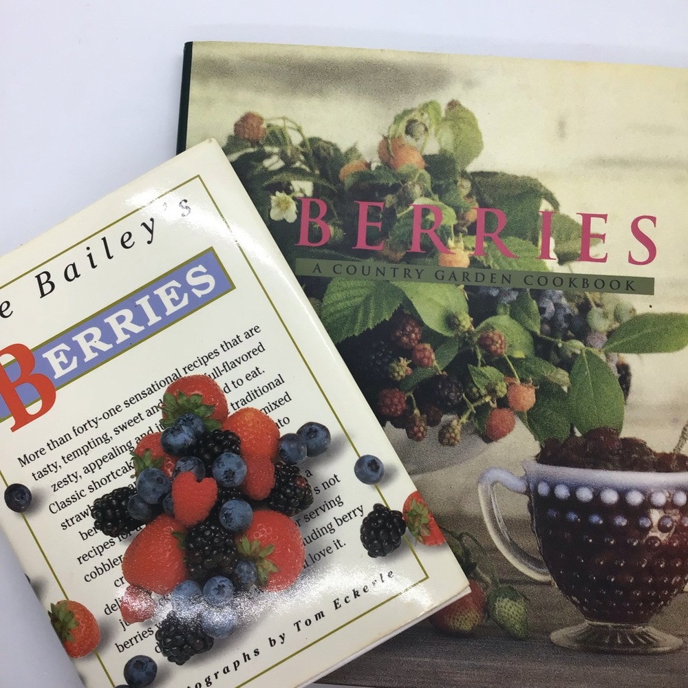 Lot of 2 HC with d/j Berries Cookbook Country Gardening Fruits